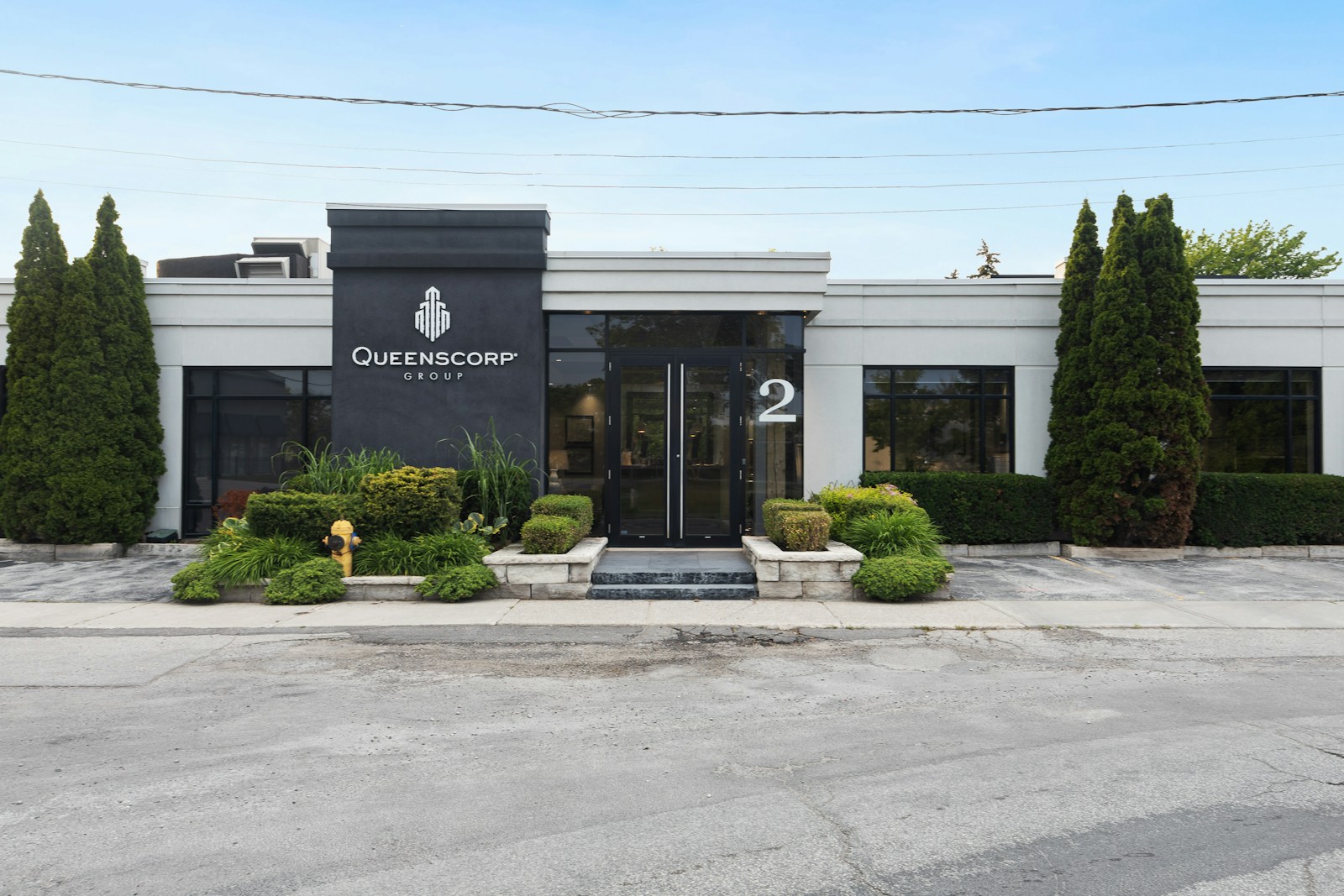 a building with a sign on the front